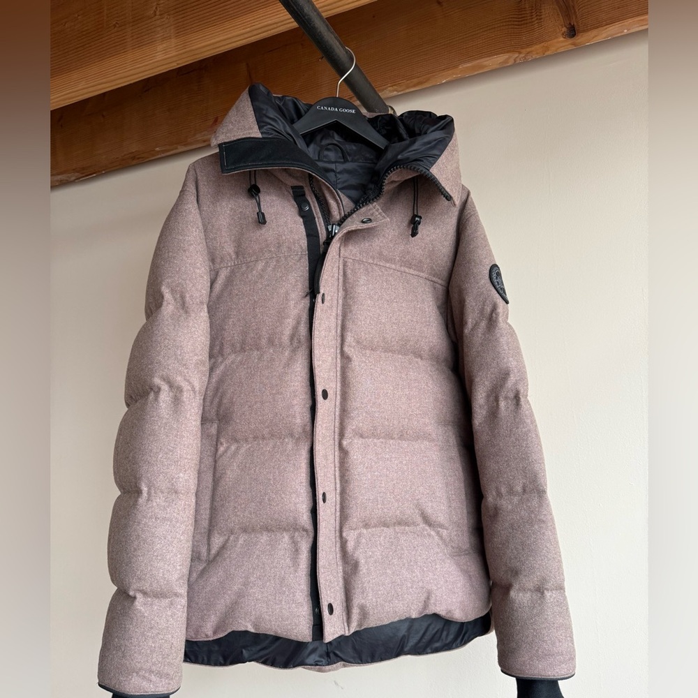NWOT Canada Goose MacMillan Parka Wool Coat in Quicksand Melange Men's Sz L RARE - Picture 2 of 16